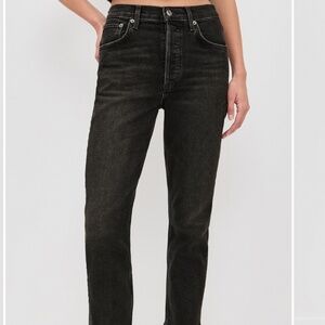 AGOLDE Riley straight crop